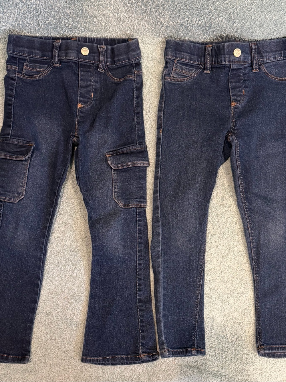 Lot of Two Pairs of Children’s Pants Real Love 5 Cargo Flare & Straight Leg